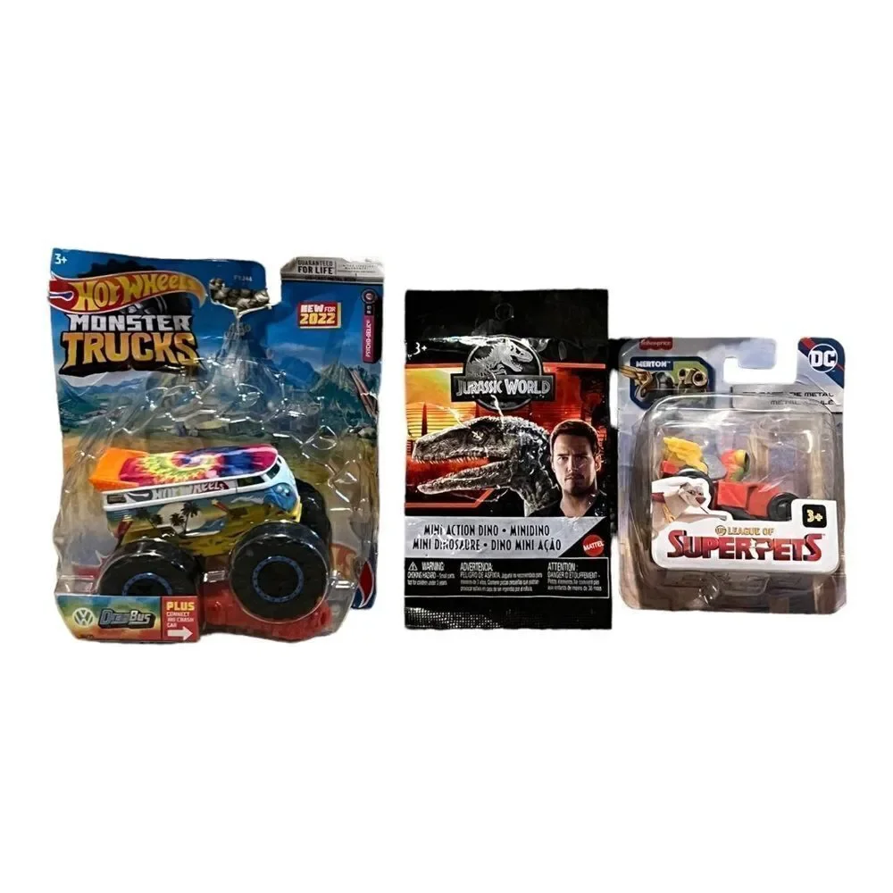 Monster Truck Jurassic World Dino Super Pets Merton Car Lot of 3 Toys New